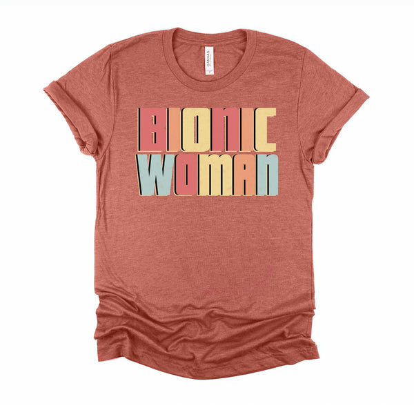 Bionic Woman Shirt / Get Well Soon Gifts For Women / Knee Hip Back Leg Replacement Tshirt - Unisex T-Shirt XS - 4XL