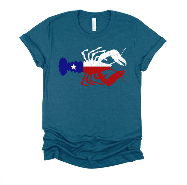Crawfish Texas Seafood Shellfish Lone Star Southern Food T-Shirt