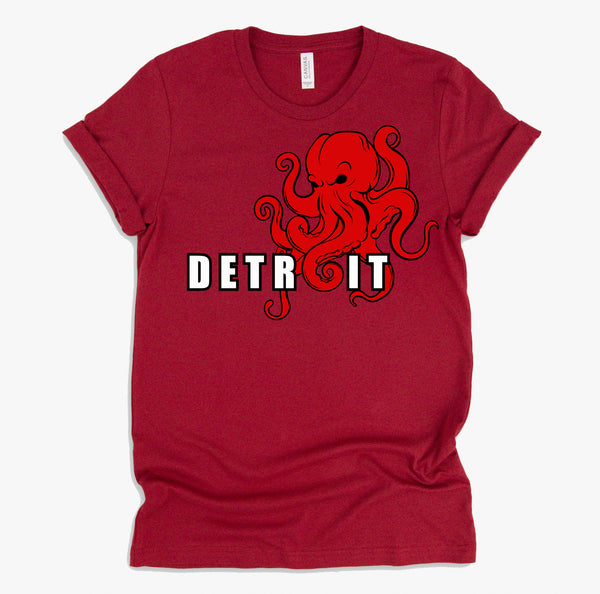 Detroit Michigan Octopus Kraken Downtown Motor City T-Shirt