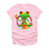 Hippie Frog Peace Sign Yoga Frogs Hippies 70s T-Shirt