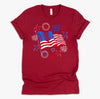 Fireworks 4th of July American Flag Patriotic Sparklers T-Shirt