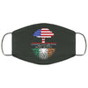 American Grown Irish Roots Face Mask Adult & Kids Mask Ireland FlagFace Masks Anti Microbial Ultra Breathable
