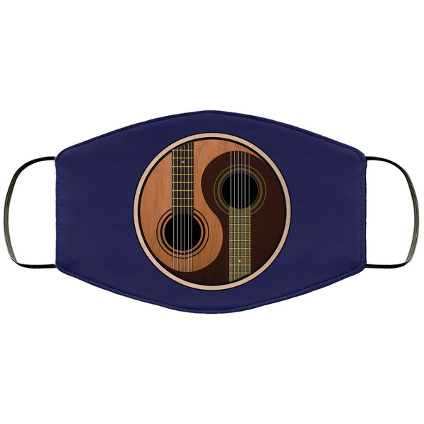 Guitar Face Mask Adult & Kids Mask Yin Yang Musician GuitaristFace Masks Anti Microbial Ultra Breathable