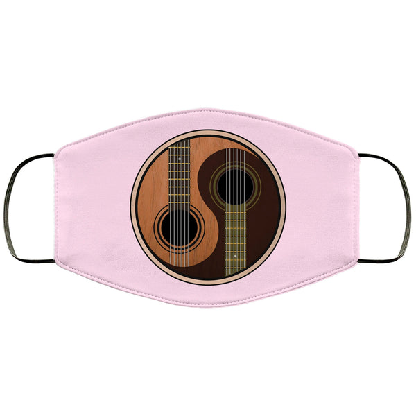 Guitar Face Mask Adult & Kids Mask Yin Yang Musician GuitaristFace Masks Anti Microbial Ultra Breathable