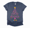 Pink Flamingo Christmas Tree Cute Flamingos Holiday Decor T-Shirt