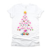 Pink Flamingo Christmas Tree Cute Flamingos Holiday Decor T-Shirt