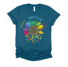 Autism Awareness Accept Understand Love ASD Rainbow Flower T-Shirt