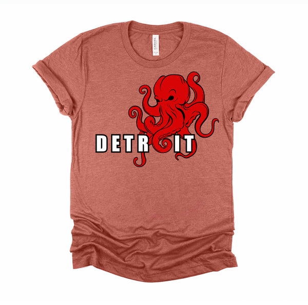Detroit Michigan Octopus Kraken Downtown Motor City T-Shirt