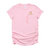 Easter Cute Bunny in Shirt Pocket Tee Rabbit Footprints T-Shirt
