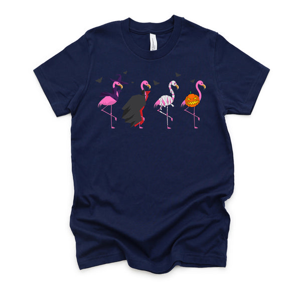 Pink Flamingo Halloween Costume Witch Vampire Mummy Jack T-Shirt