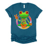 Hippie Frog Peace Sign Yoga Frogs Hippies 70s T-Shirt