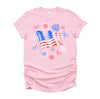 Fireworks 4th of July American Flag Patriotic Sparklers T-Shirt