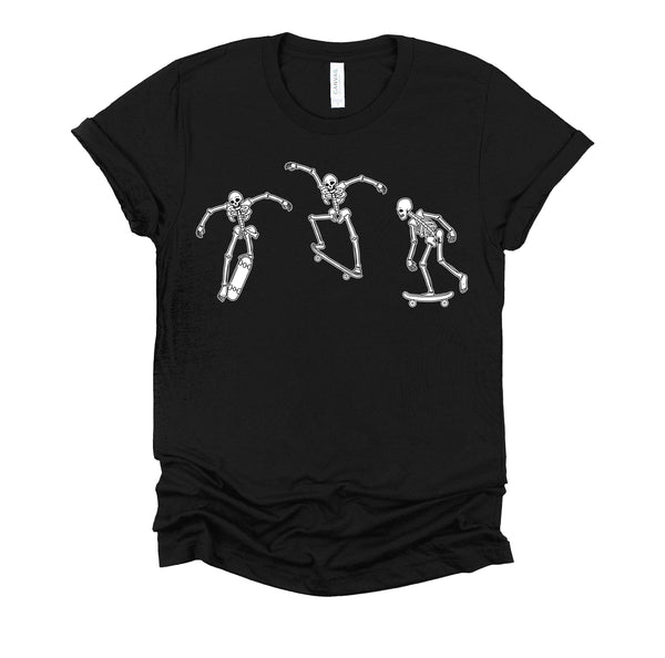 Skateboarding Skeletons Skater Halloween Shirt
