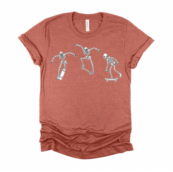 Skateboarding Skeletons Skater Halloween Shirt