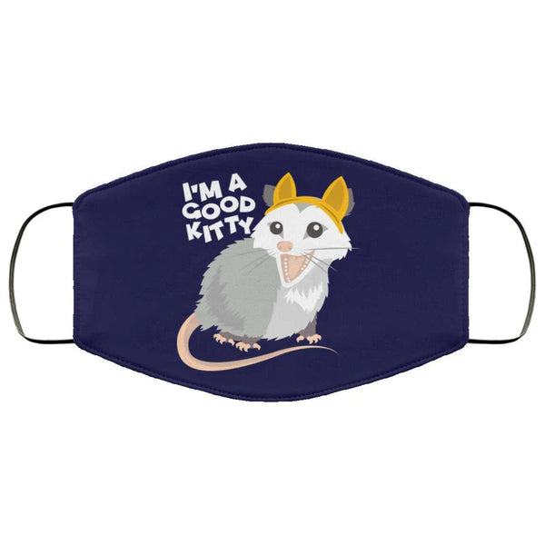 Good Kitty Cute Opossum Face Mask Adult & Kids Mask Trash Queen Possum Animal Print Face Masks Anti Microbial Ultra Breathable