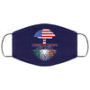 American Grown Irish Roots Face Mask Adult & Kids Mask Ireland FlagFace Masks Anti Microbial Ultra Breathable