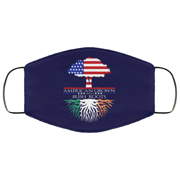 American Grown Irish Roots Face Mask Adult & Kids Mask Ireland FlagFace Masks Anti Microbial Ultra Breathable