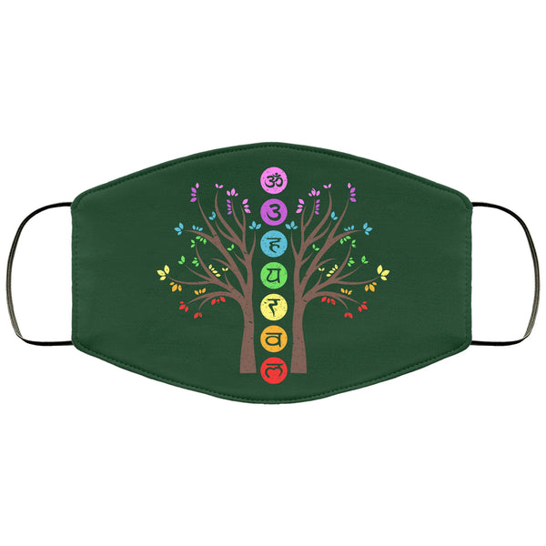 Chakra Tree Of Life Face Mask Adult & Kids Mask Yoga Meditation Healing Crystals NamasteFace Masks Anti Microbial