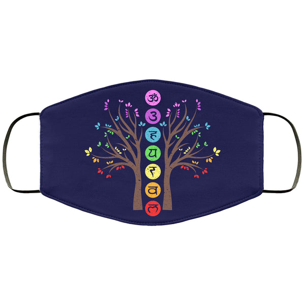 Chakra Tree Of Life Face Mask Adult & Kids Mask Yoga Meditation Healing Crystals NamasteFace Masks Anti Microbial