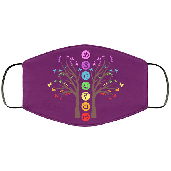 Chakra Tree Of Life Face Mask Adult & Kids Mask Yoga Meditation Healing Crystals NamasteFace Masks Anti Microbial