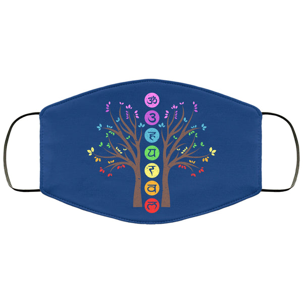 Chakra Tree Of Life Face Mask Adult & Kids Mask Yoga Meditation Healing Crystals NamasteFace Masks Anti Microbial
