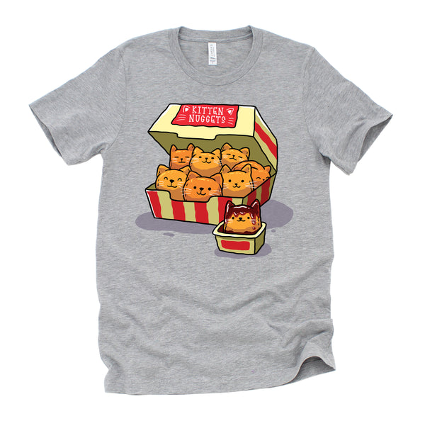 Kitten Nuggets Food Pun Cat Lover Gift Chicken Nuggets T-Shirt