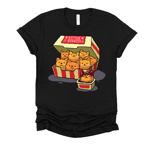 Kitten Nuggets Food Pun Cat Lover Gift Chicken Nuggets T-Shirt