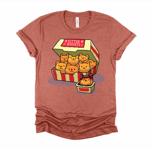 Kitten Nuggets Food Pun Cat Lover Gift Chicken Nuggets T-Shirt