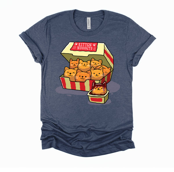 Kitten Nuggets Food Pun Cat Lover Gift Chicken Nuggets T-Shirt