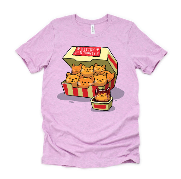 Kitten Nuggets Food Pun Cat Lover Gift Chicken Nuggets T-Shirt
