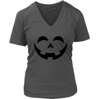 Happy Pumpkin Halloween Tshirt - Funny Jack O Lantern Tee - Womens Plus Size up to 4X