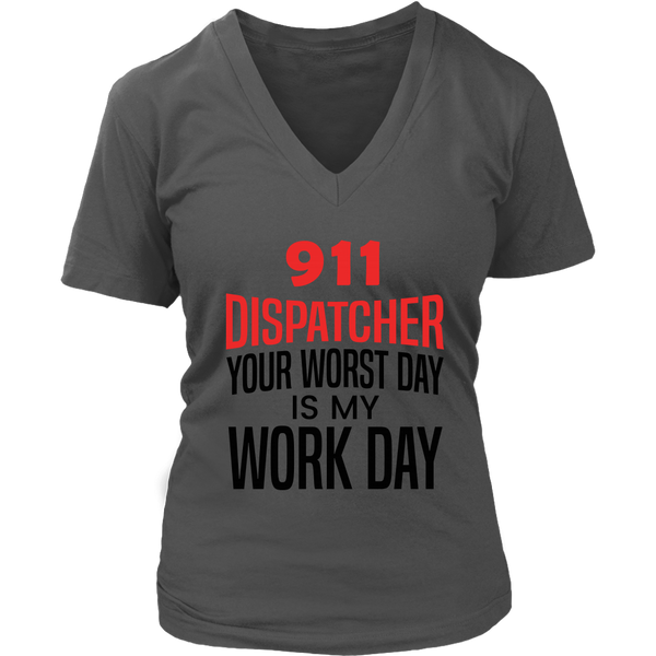 911 Dispatcher T-Shirt - Emergency Worker Tshirt - Funny Tee Shirt - Womens Plus Size Up To 4X