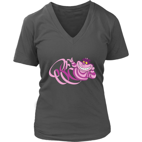 Weird Cheshire Cat T-Shirt - Cute Mad Cats for Halloween - Womens Plus Size Up To 4X