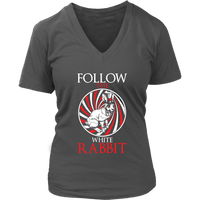 Follow the White Rabbit - Wonderland Animal T-Shirt - Womens Plus Size Up To 4X