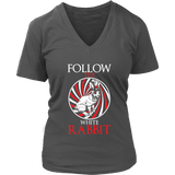 Follow the White Rabbit - Wonderland Animal T-Shirt - Womens Plus Size Up To 4X