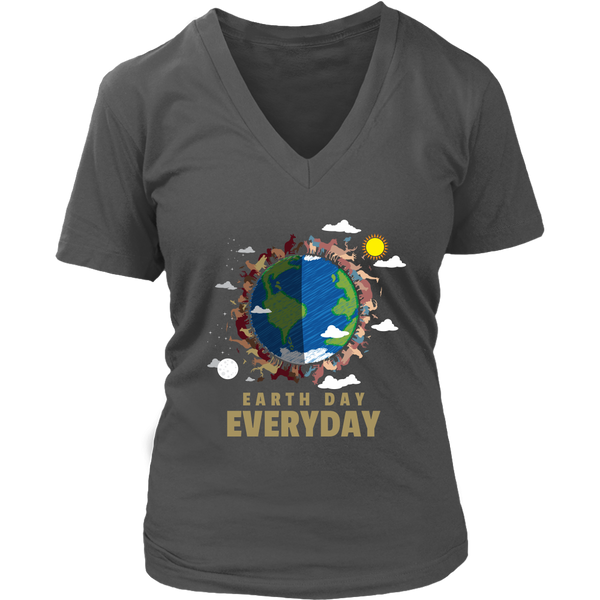 Earth Day Everyday Tee - Save Endangered Animals Tshirt - Womens Plus Size Up To 4X