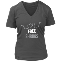 Free Shrugs Tshirt - Shrugging Stick Man Novelty T-Shirt - Womens Plus Size Up To 4X