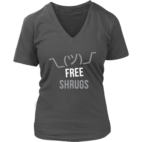 Free Shrugs Tshirt - Shrugging Stick Man Novelty T-Shirt - Womens Plus Size Up To 4X