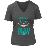 We're All Mad Here Smiling Cat T-Shirt - Cheshire Cats - Womens Plus Size Up To 4X