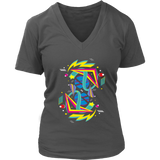 Back to the 80s Throwback Tshirt - Cool Geometric Abstract - Womens Plus Size Up To 4x