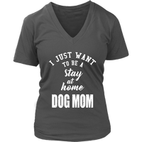 Dog Mom T-Shirt - Love Dogs Puppy Tshirt - Stay At Home -  Womens Plus Size Up To 4X