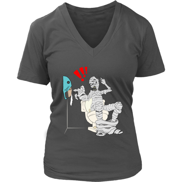 Halloween Mummy T-Shirt - Toilet Paper Monster Tee - Womens Plus Size up to 4X