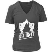 Canine Unit Tshirt - Police Dog Badge T-Shirt - K-9 Guard Dogs - Womens Plus Size Up To 4X