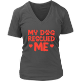 Rescue Dog T-Shirt - Cute Paw Tshirt - Save Animals Tee - Womens Plus Size Up To 4X