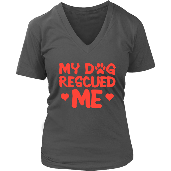 Rescue Dog T-Shirt - Cute Paw Tshirt - Save Animals Tee - Womens Plus Size Up To 4X