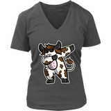 Dab Dance Pose Cow Tshirt - Funny Dairy Farmer T-Shirt - Womens Plus Size Up To 4X