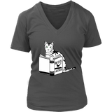 Womens Funny Cat T-Shirt Cat Lover Tee Plus Size Up to 4X