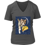 Cat Astronaut T-Shirt - Tacos in Space Tshirt - Funny Tee - Womens Plus Size up to 4X