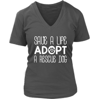 Adopt A Dog T-Shirt - Dog Lover's T Shirt - Womens Plus Size Up To 4X