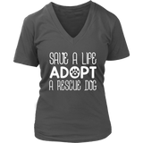 Adopt A Dog T-Shirt - Dog Lover's T Shirt - Womens Plus Size Up To 4X